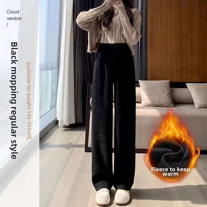 Black color fleece-lined