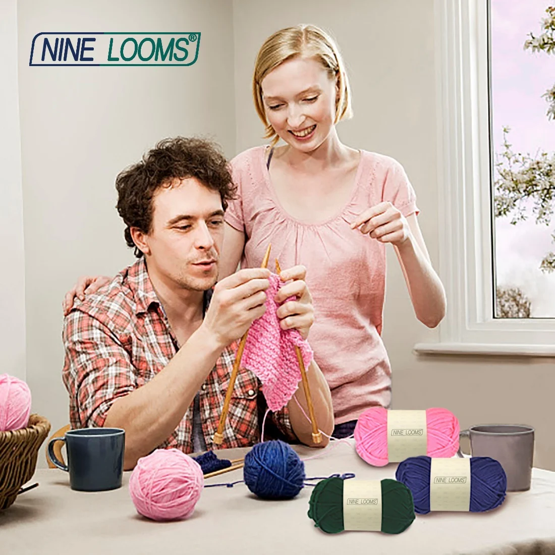 NINE LOOMS Acrylic Crochet Yarn 50g Soft 5-Strand Thread Doll Fabric Baby Blanket Sweater Scarf Hand Knitting Needlework Craft 6