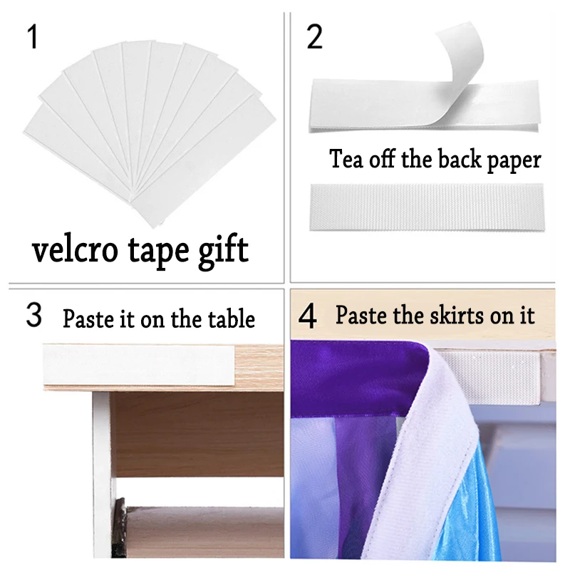 Tulle Tutu Table Skirt Tablecloth Korean Organza White Pink Tableware Decoration Wedding Birthday Baby Shower Party Decoration