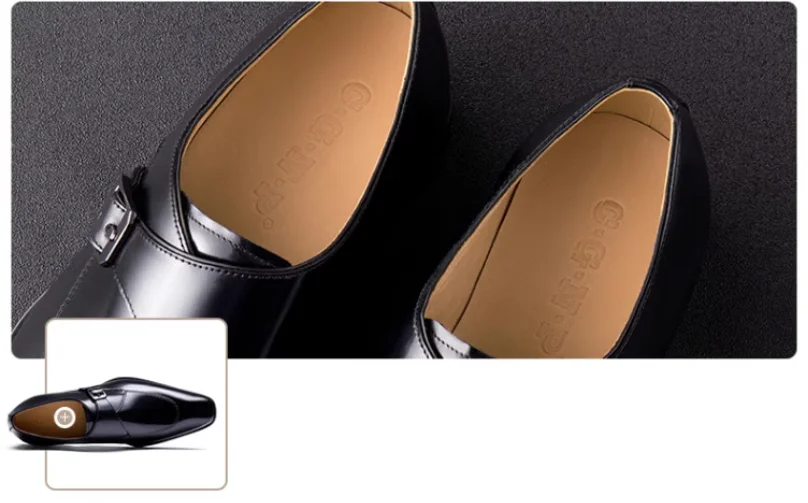 Neue Herren-Mönchsriemen-Schuhe im britischen Stil aus echtem Leder, Business-Freizeitschuhe für die Hochzeit – Detail 13