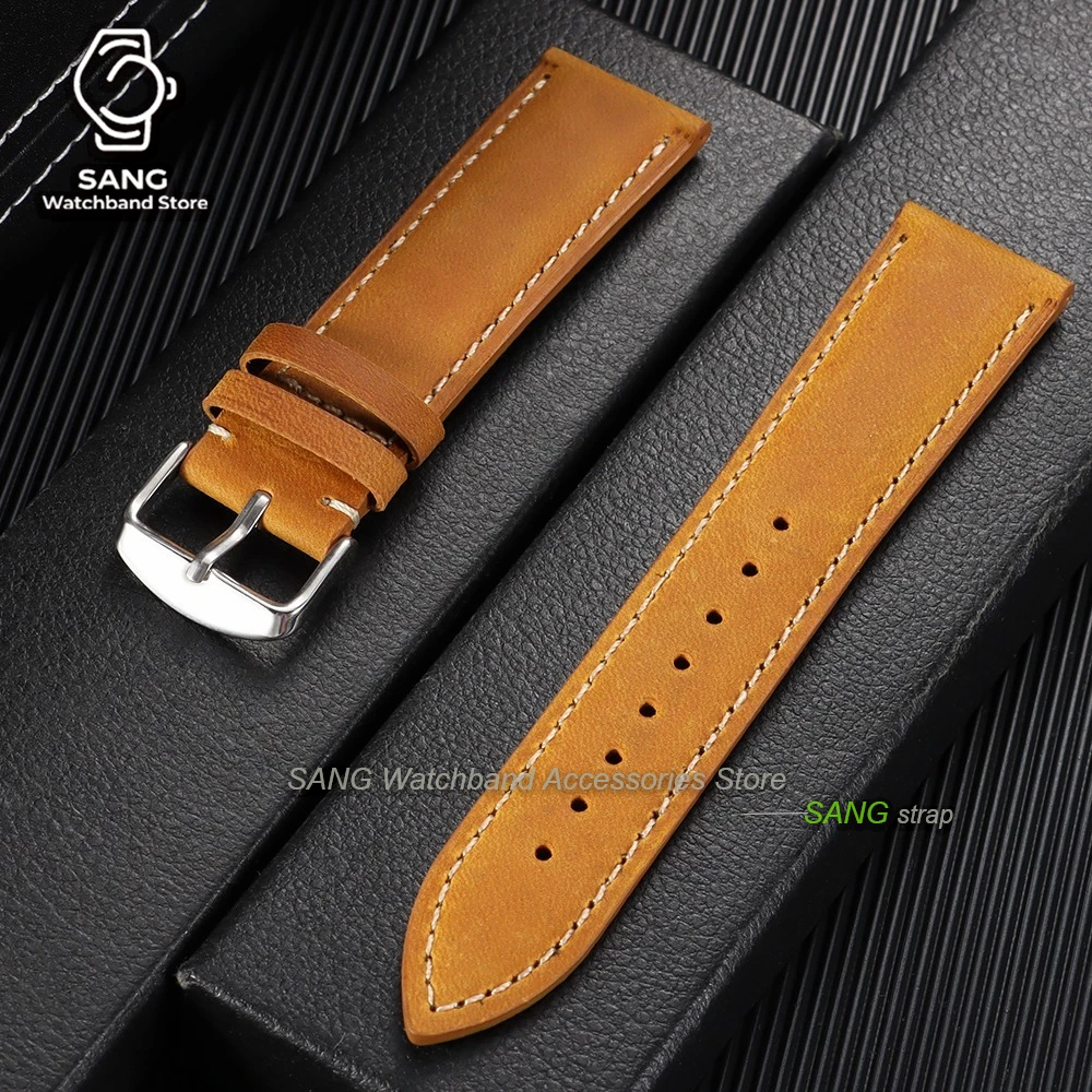Vintage Leather Watch Strap - Calfskin Wristband