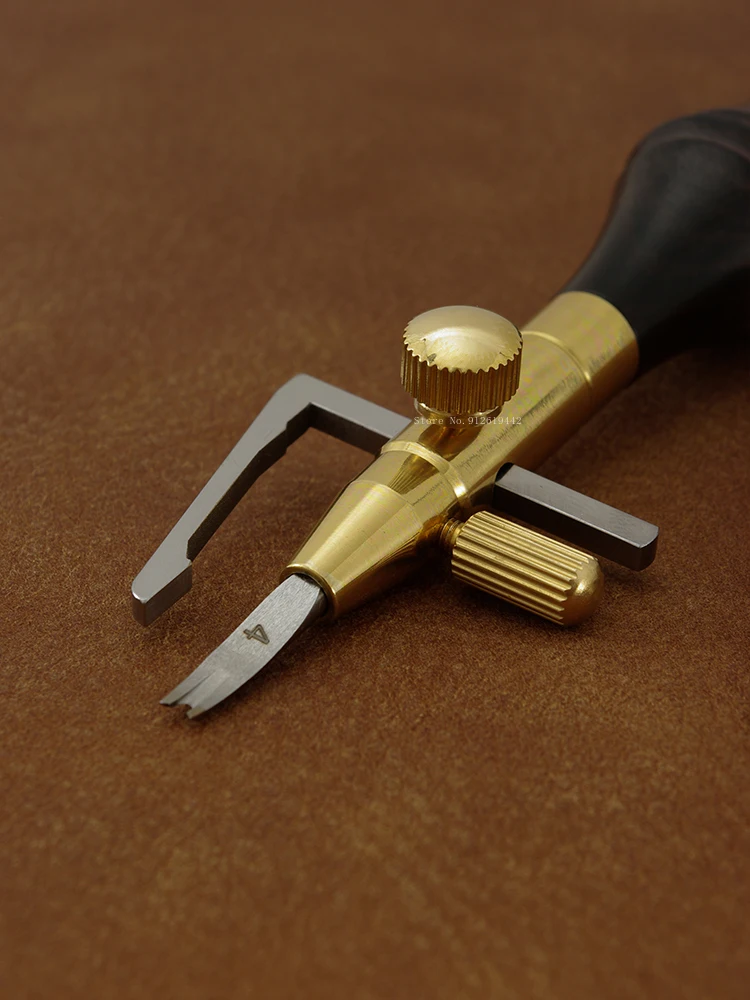 Adjustable Multi-functional Leather Edge Trencher DIY Handmade Leather Products Marking Dig Slot Trimming Edge Processing