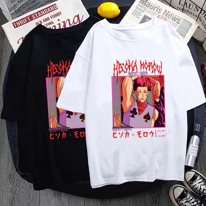 

New Anime Hisoka Print T Shirts Women Men Casual Round Neck Tees Top Summer Cool Loose Short Sleeve