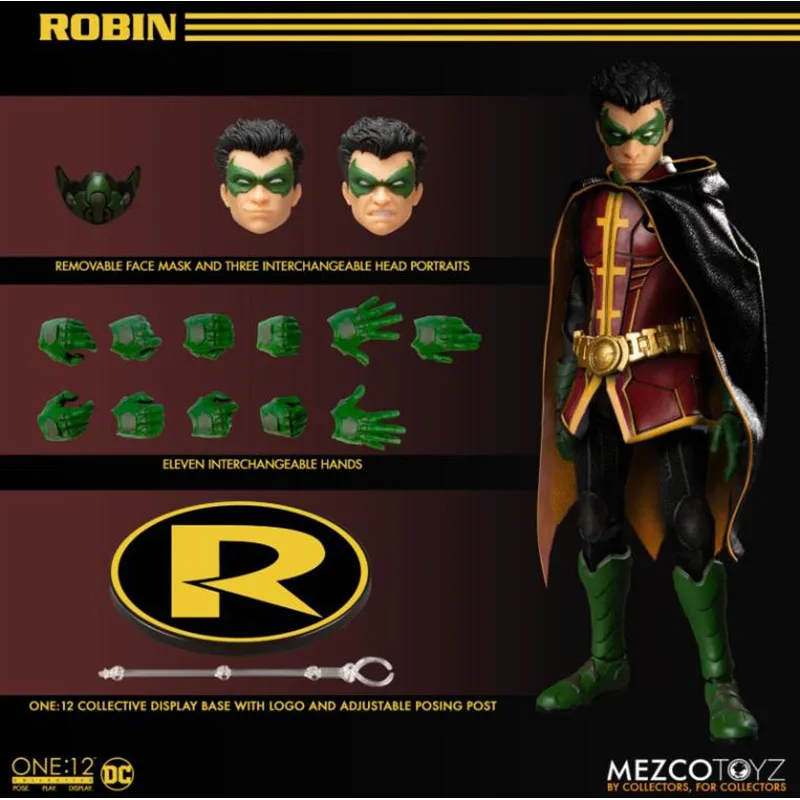 In Magazzino Originale Mezco One:12 Collective Batman Robin Damian Wayne Movie Character Model Art Collection Toy Gift