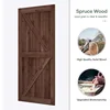 48x84" Sliding Barn Door Panel with 8ft Hardware Kit and Handles Coffee  Easy DIY Assembly Perfect for Warehouses  Bedrooms 4