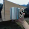 Portable Stainless Steel Button Water Cup Leak-Proof Outdoor Camping Hiking Travel Mug with Compact Design Durable  Camping Gear 4