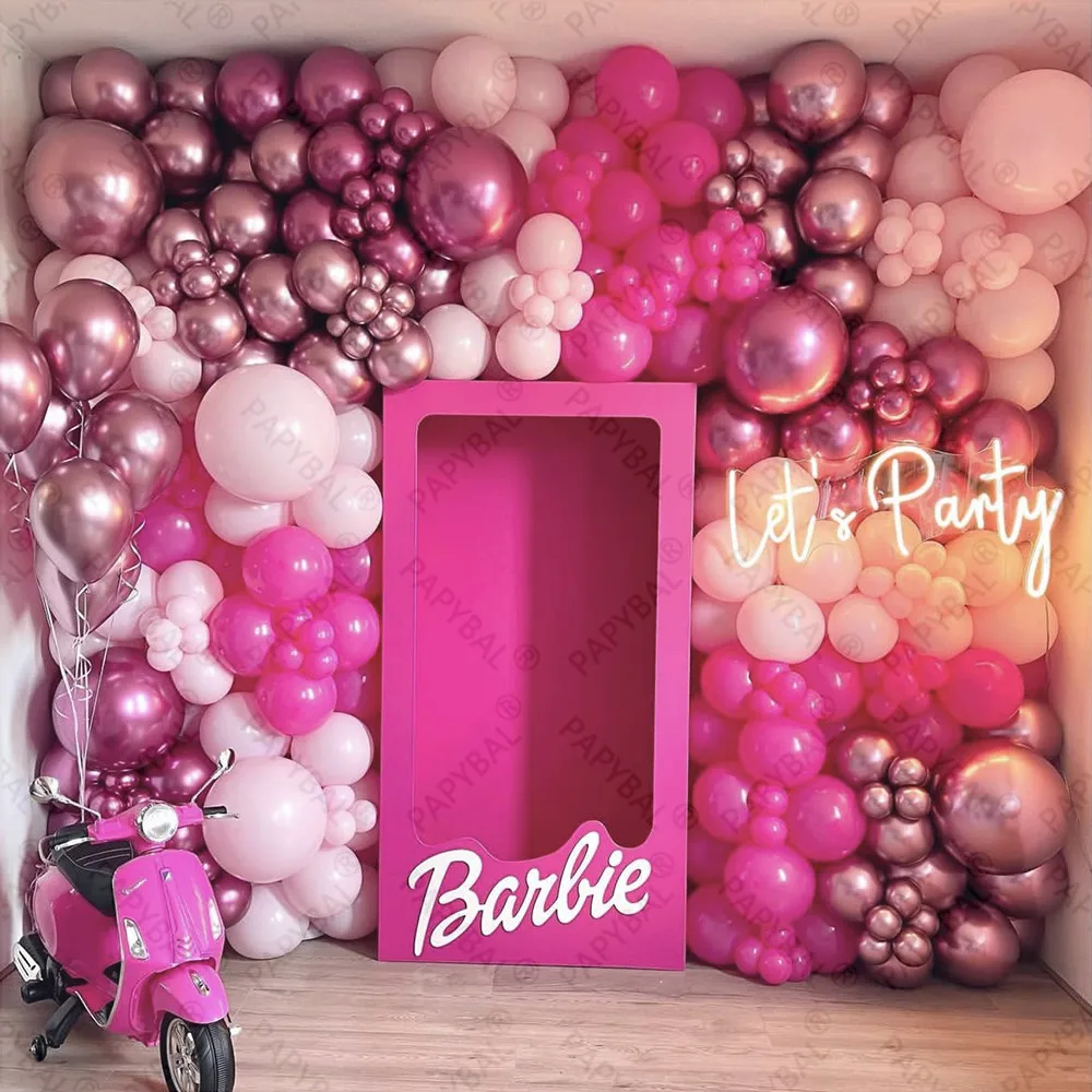 Kit de arco de Globos para cumpleaños de niñas, 100 piezas, rosa, rojo, 22  pulgadas, Disco, 4D, Globos de aluminio, decoración para despedida de  soltera, suministros para Baby Shower - AliExpress