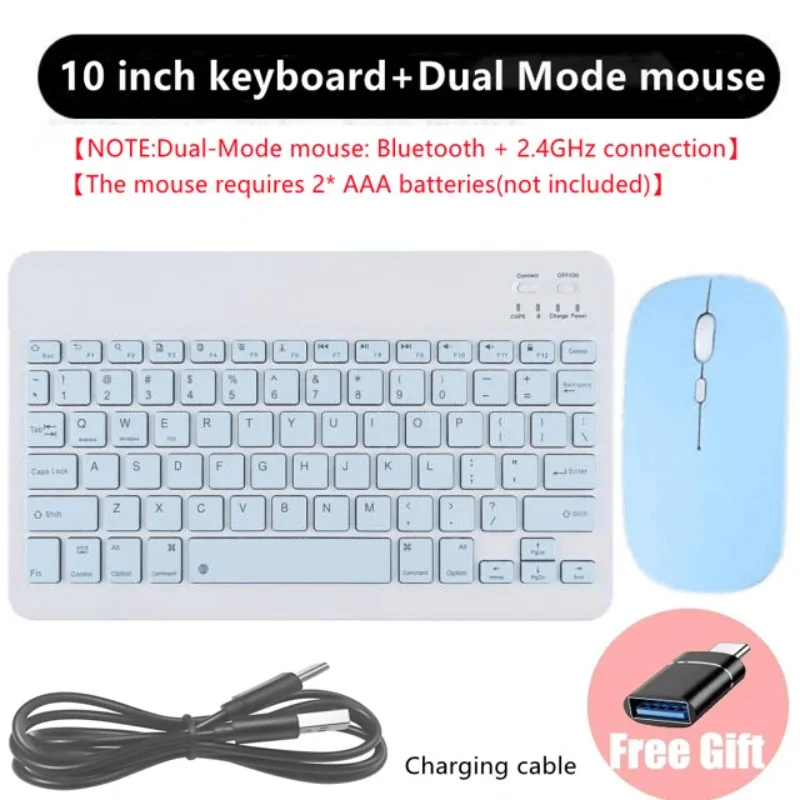 Rechargeable Bluetooth-compatible Keyboard Ultra-Slim Wireless Mouse Keyboard Set for Android Windows Tablet iPhone iPad