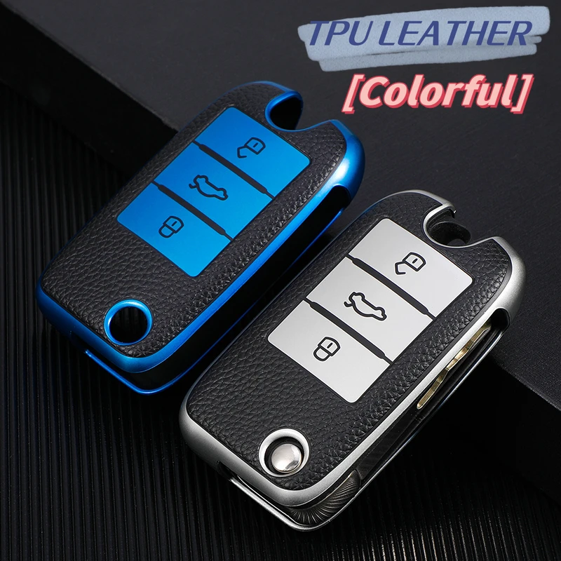 Premium TPU Leather Car Key Case Cover & Protector Accessories