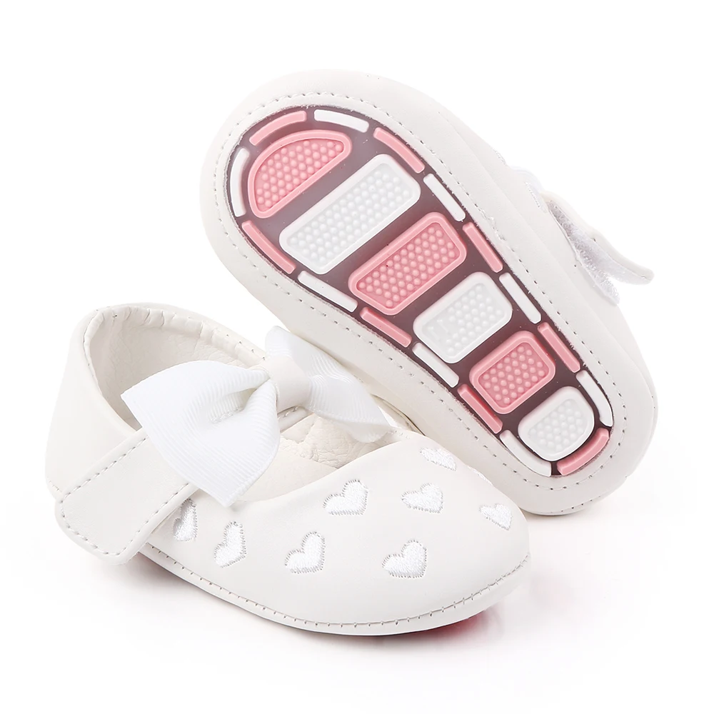 Baby Girl Shoes Mary Jane Cute Bowknot Spring and Summer Sandal Soft PU and TPR Sole Anti-slip for 0-12M Baby