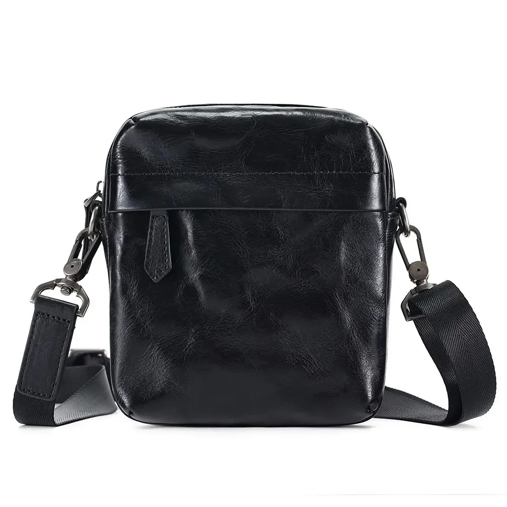 

Genuine Leather Men's Shoulder Bag Small Cell Phone Crossbody s Purse Travel Casual Messenger Handbag New