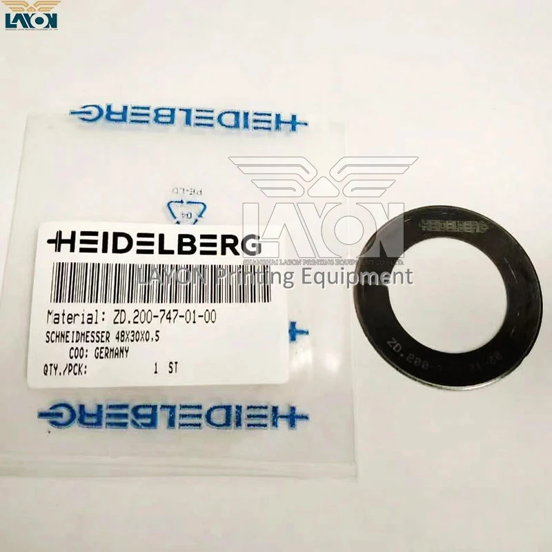 Heidelberg Printer Slitting Disc Heidelberg Machine Part Entrega Rápida Zd.20074701-00 48*30*0.5 mm 10 Pcs - Imagem 2