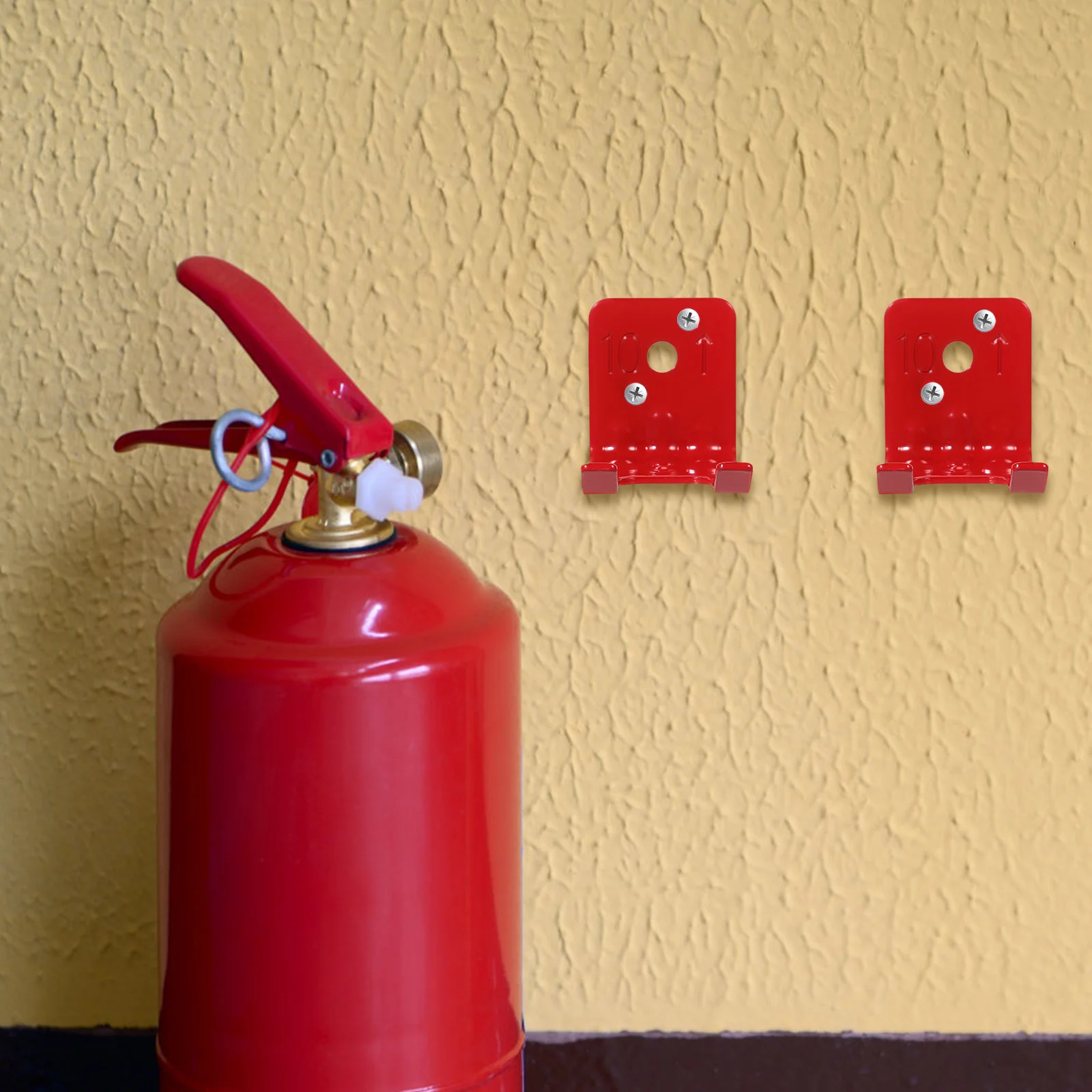 4 Pcs Fire Extinguisher Bracket Hook Heavy Duty Wall Mount Hanging Iron Holder for Home