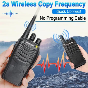 3/4/6PCS Baofeng BF-888S Walkie Talkie Wireless Copy Frequency UHF Long Range High Power Upgraded BF 888S VOX Ham Two Way Radio 3