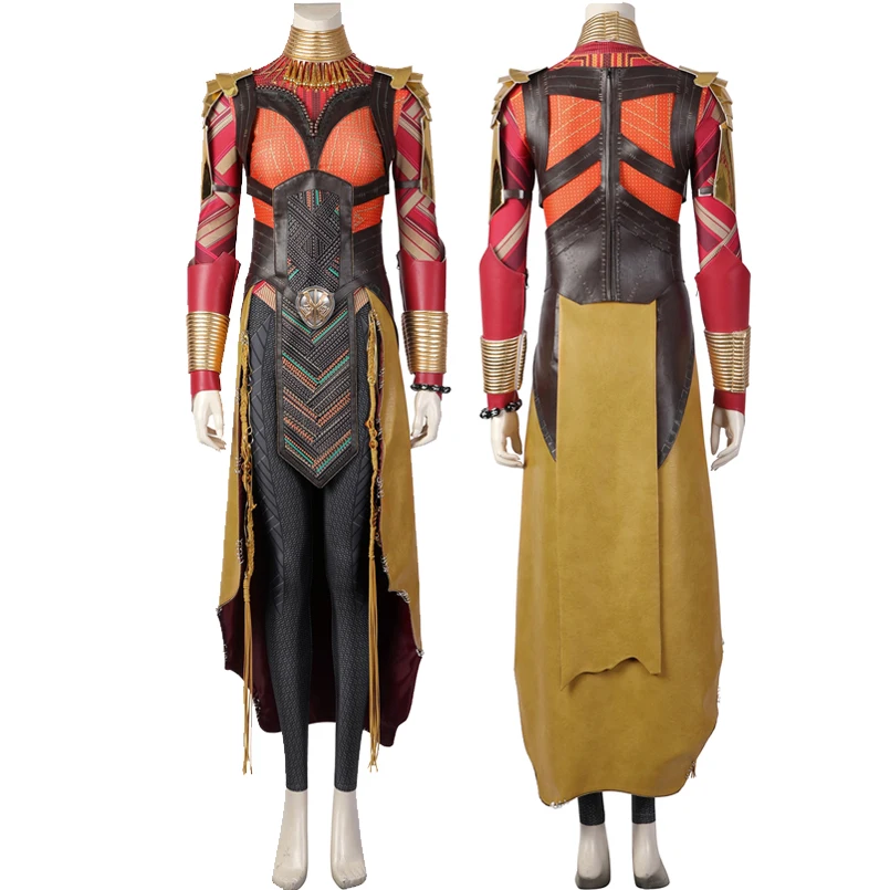 

Adult Women Halloween Carnival Costume Okoye Cosplay Outfit Wakanda Forever Newest Suit