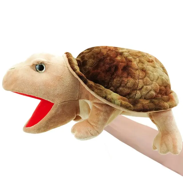 Turtle Salamander Animal Hand Puppet Lizard Snake Stuffed Animal Plush Hand Puppet Frog Crocodile Simulated Storytelling Puppet 4