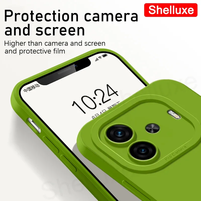 Square Liquid Silicone Shockproof Phone Case - Soft Shelluxe Cover in Bold Design