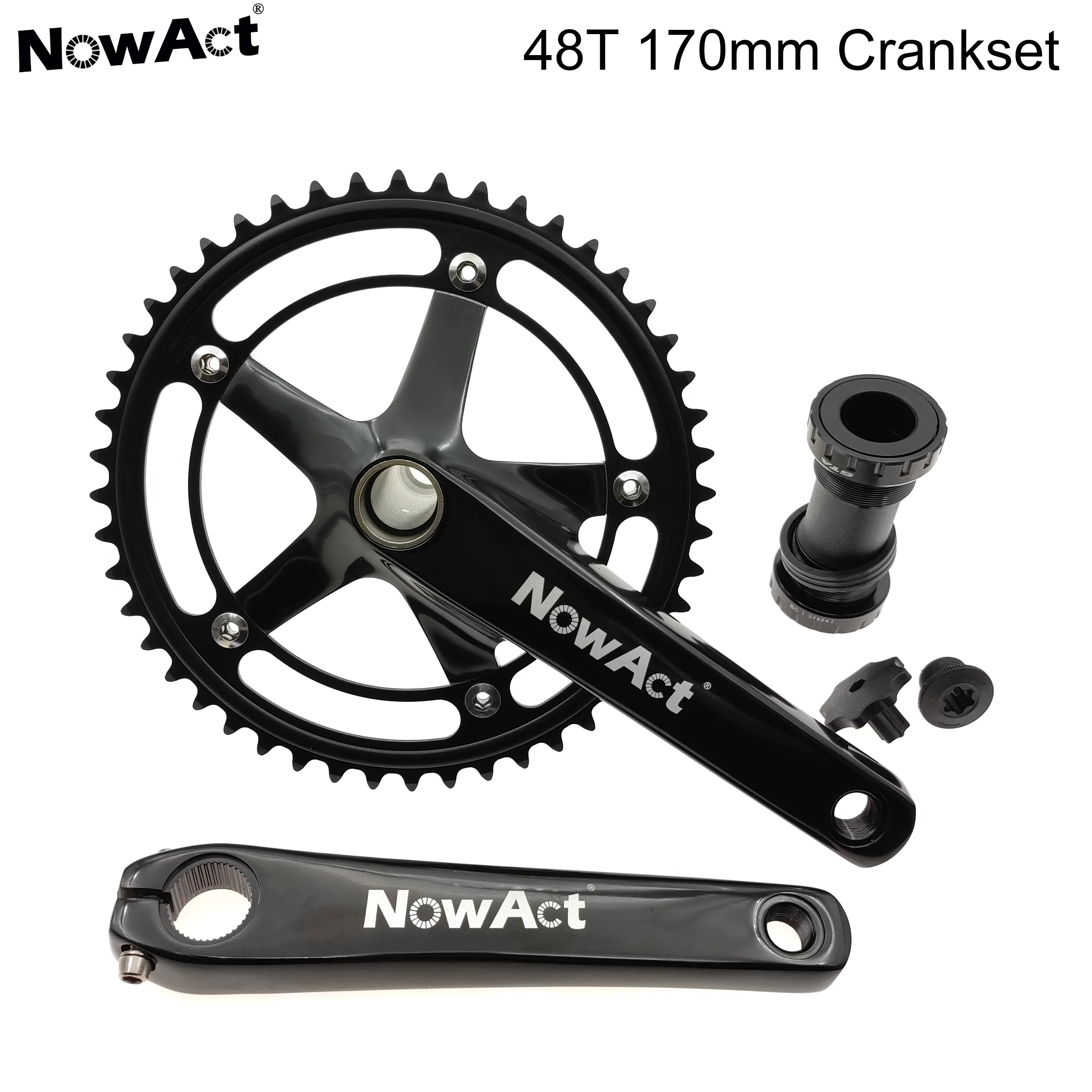 SKEACE 48T 165mm Fixed Gear Crankset Alumniun Alloy Crankset