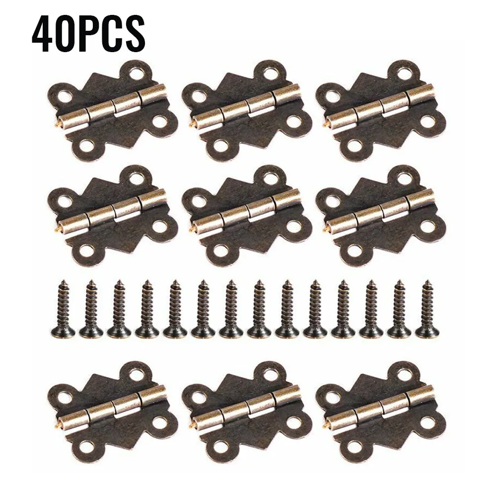 

Boxes Hinges Small Hinges Antique Bronze W/ Screws Box Hinge Box Hinges Bronze Color Butterfly Hinges For Box Iron