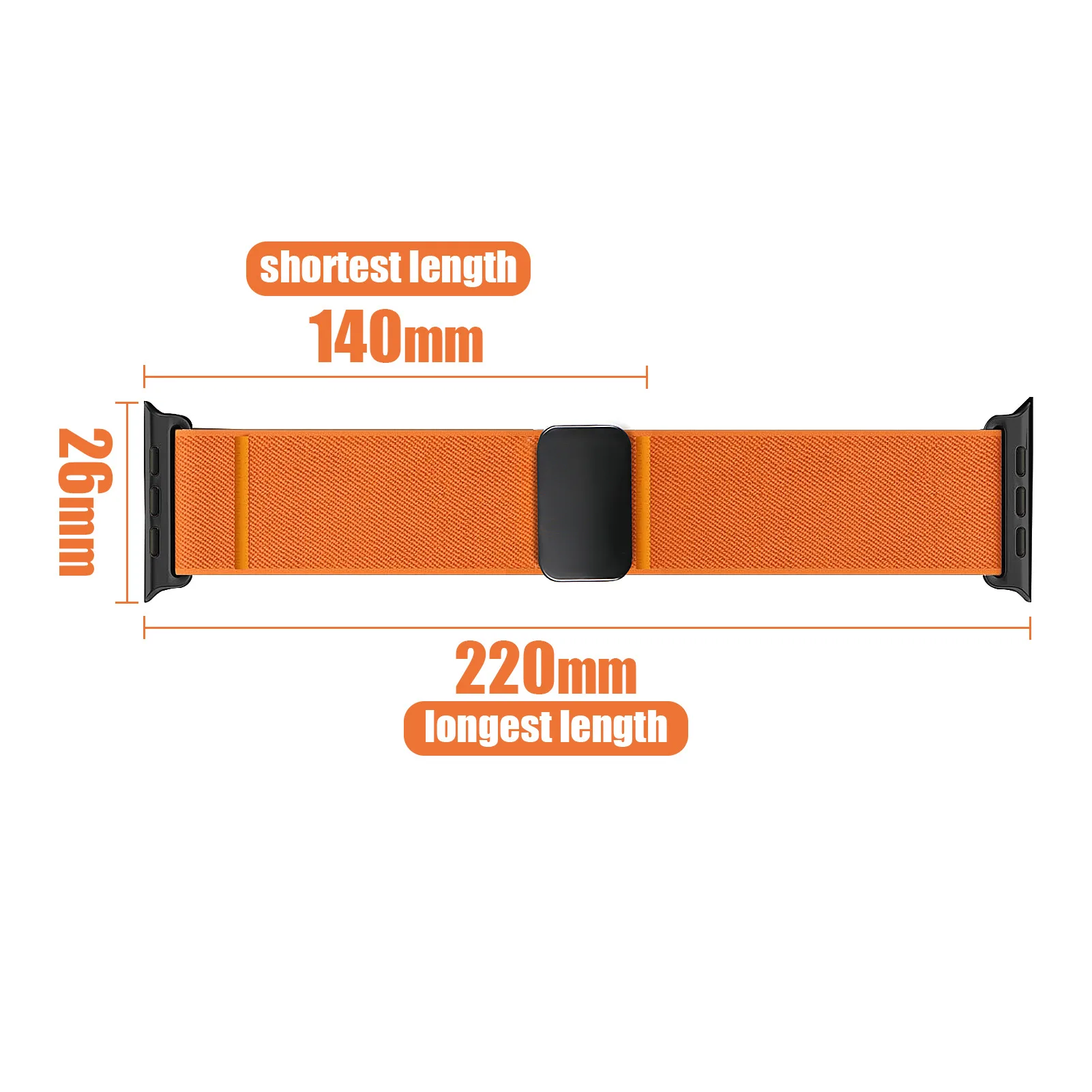 รูปสินค้า สายนาฬิกาไนลอนยืดหยุ่น ปรับได้ สำหรับ Apple Watch ทุกรุ่น