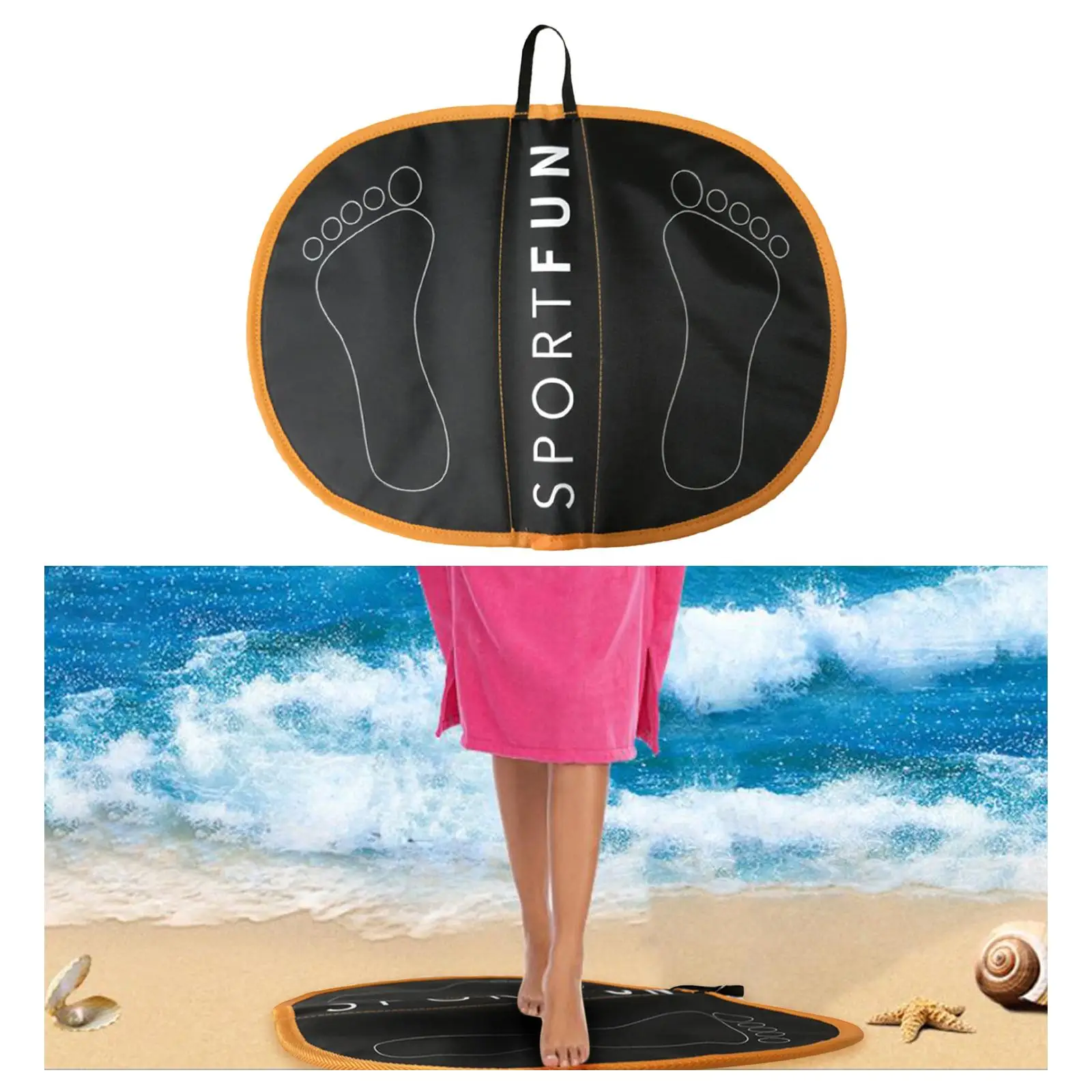 Foldable Durable Wetsuit Changing Mat Waterproof Feet Pad Kayaking Equipment 3