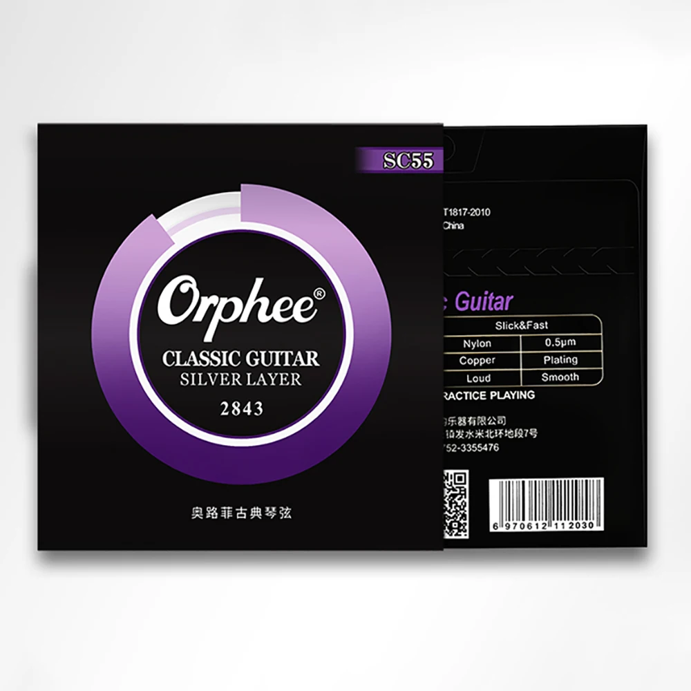 

Orphee SC Series Classical Guitar Strings Classic Imported Clear Nylon Silver Plated Wire Strings Guitar Accessories & Parts