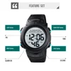 SKMEI 1560 Mens Digital 100M Waterproof Wrist Watch  Men 2 Time 10 Year Battery Alarm Clock reloj hombre Sport Fitness Watches 5