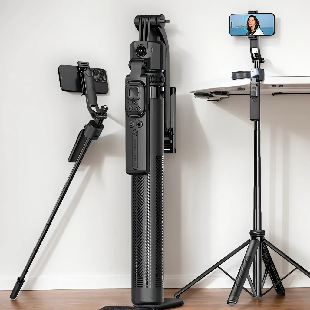 C17 Auto Face Tracking Tripod 1.63m Extendable Auto Face Tracking Selfie Stick Tripod for Video Vlog Live Stream
