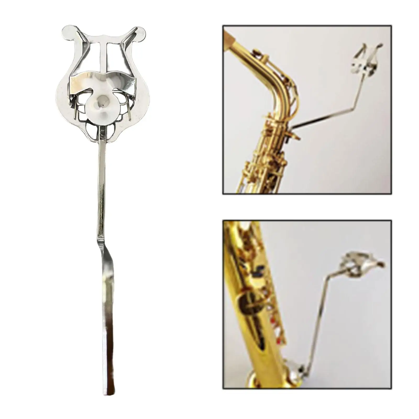 Marching Lyre Clamp Trumpet Marching Clamp Lyre Sheet Music Clip Metal ,Holder for Tenor Sax Part