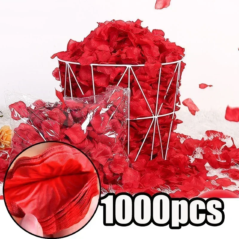 100/500/1000pcs Colorful Love Romantic Warm Silk Rose Artificial Petals Wedding Party Flower Favors Decoration Roses Supplies