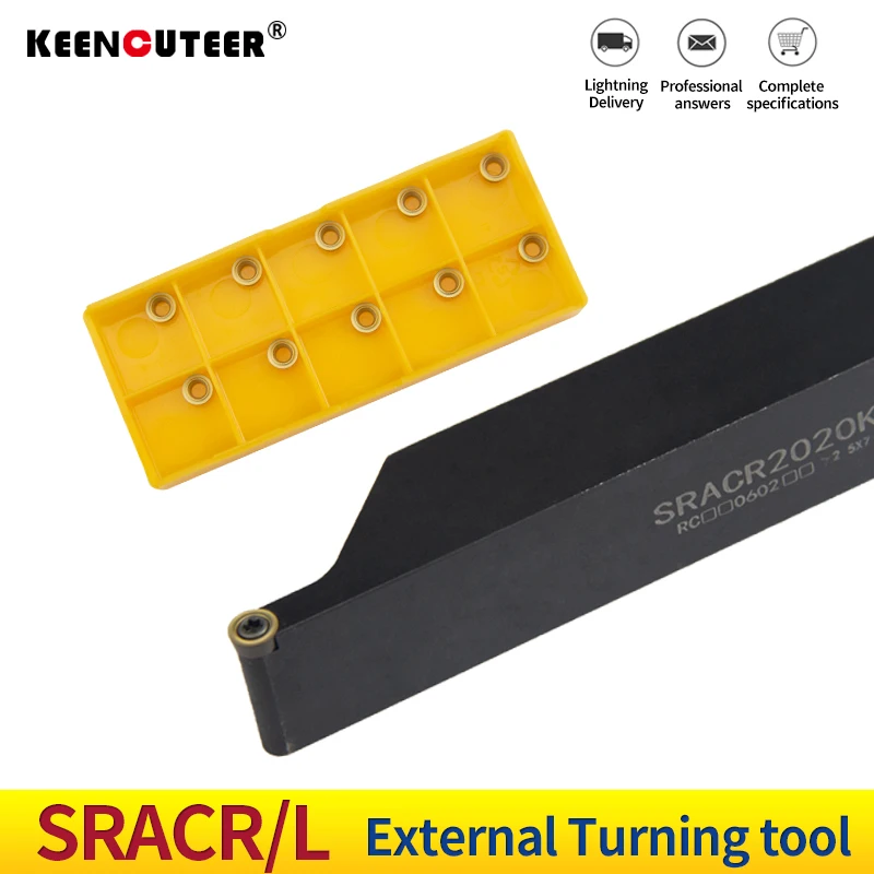 SRACR2020K06 SRACR/L2525M06 CNC, RCMT 카바이드 인서트, 터닝 아버 선반 커터 바, 외부 보링 공구,..