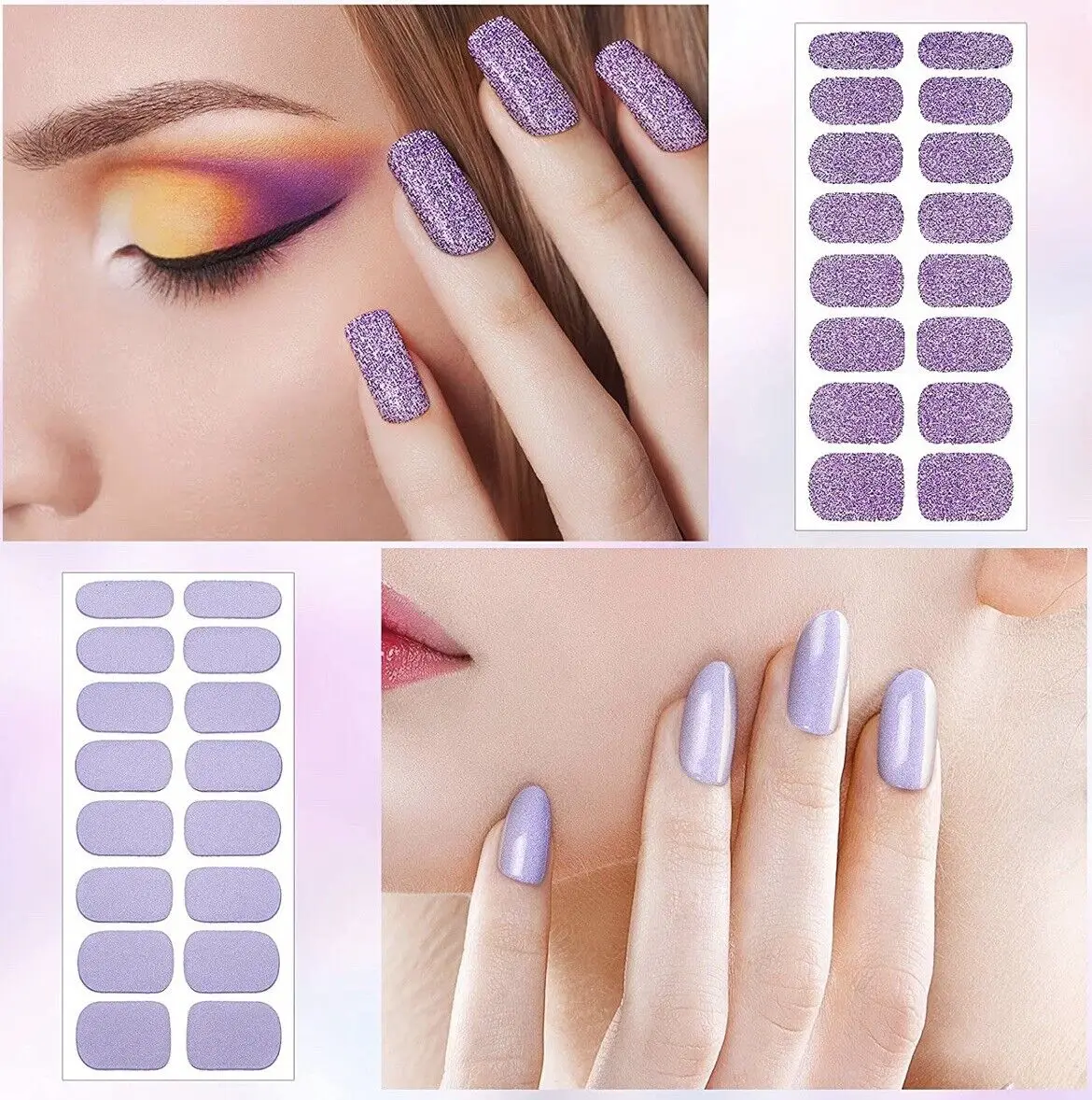 Long-Lasting Semi Cured Gel Diy-Friendly Semi-Cured Easy-Apply Nail Art Non-Toxic Gel Nail Wraps For Everyday Wear 5