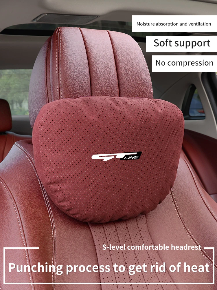 Car Neck Pillow For Kia GT Line K5 Sportage Picanto Rio Cerato Soul Carens Seltos Car Headrest Neck Support Seat Lumbar Cushion Soft Neck Pillow car neck pillow