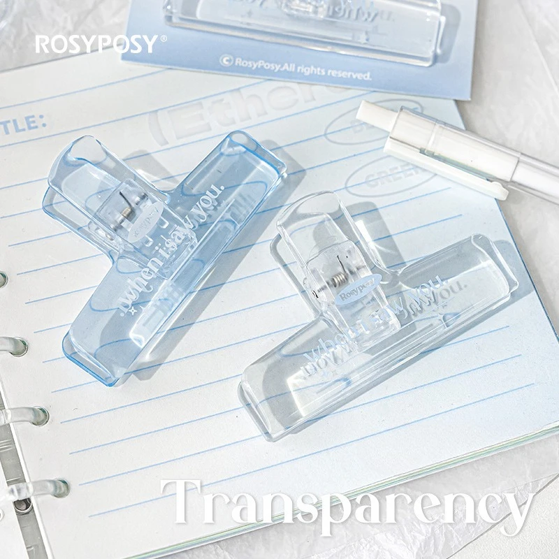 인기 급상승 중인 창의적인 투명 에어센스 아크릴 클립 학생용 수첩 클립 사무용 영수증 클립 가정용 밀봉 클립