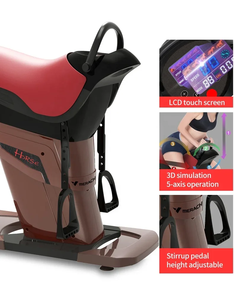 Horse Riding Simulator Exercise Machine Sale Eco-friendly Black/Red/Grey