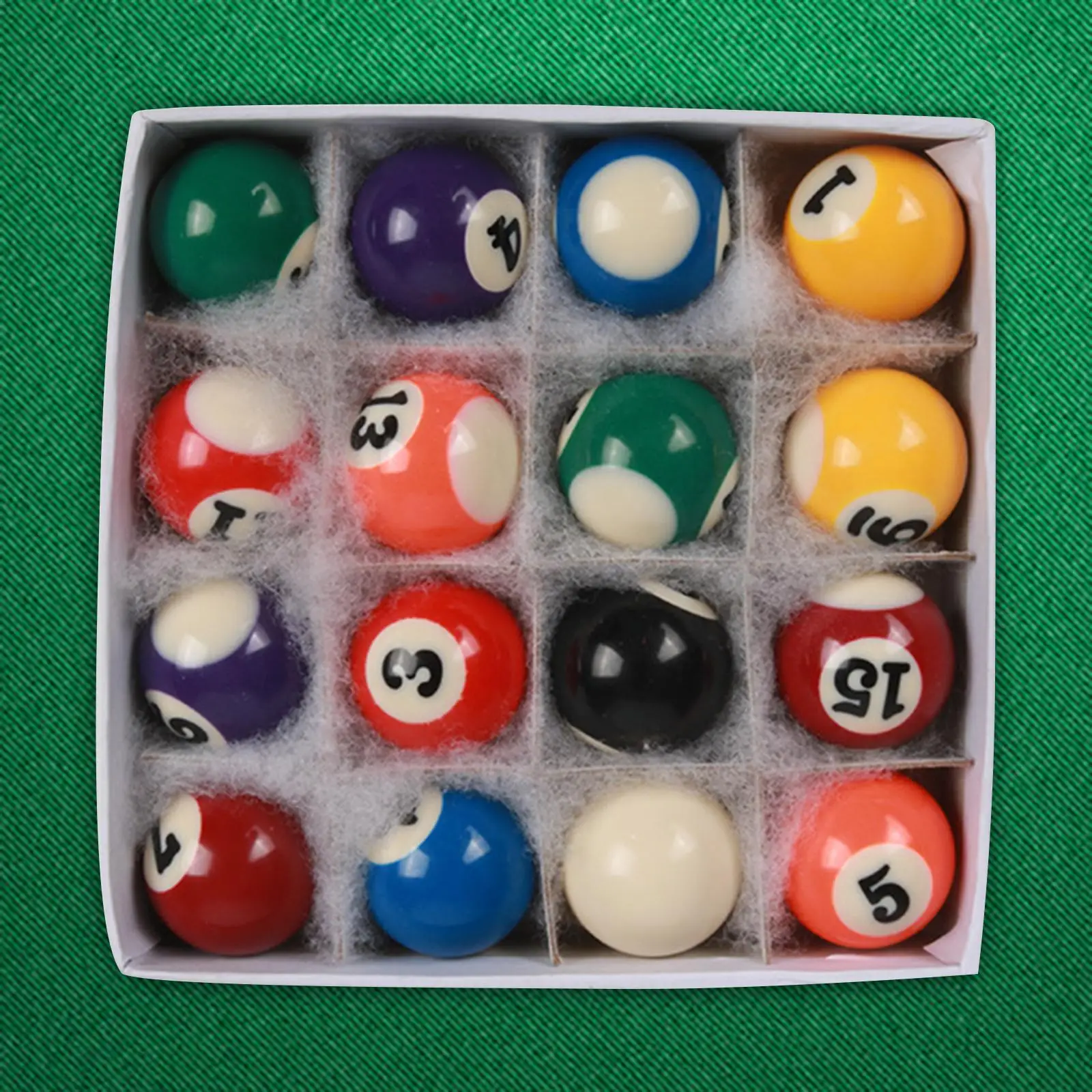 16x Mini Billiard Pool Balls Small Pool Ball Set, Kids Toy Gift Pool Table Accessories Set for Playroom Recreation Game