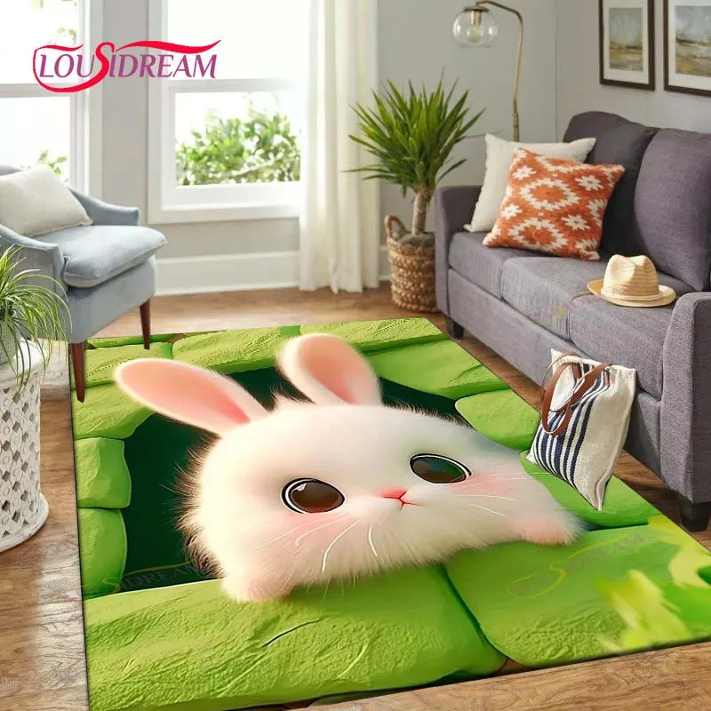 

Cartoon Rabbit PrintedCarpet for BedroomDoormatEntrance Door Home Decoration WashableNon-slipKitchen Rug Prayer Mat Balcony Rugs