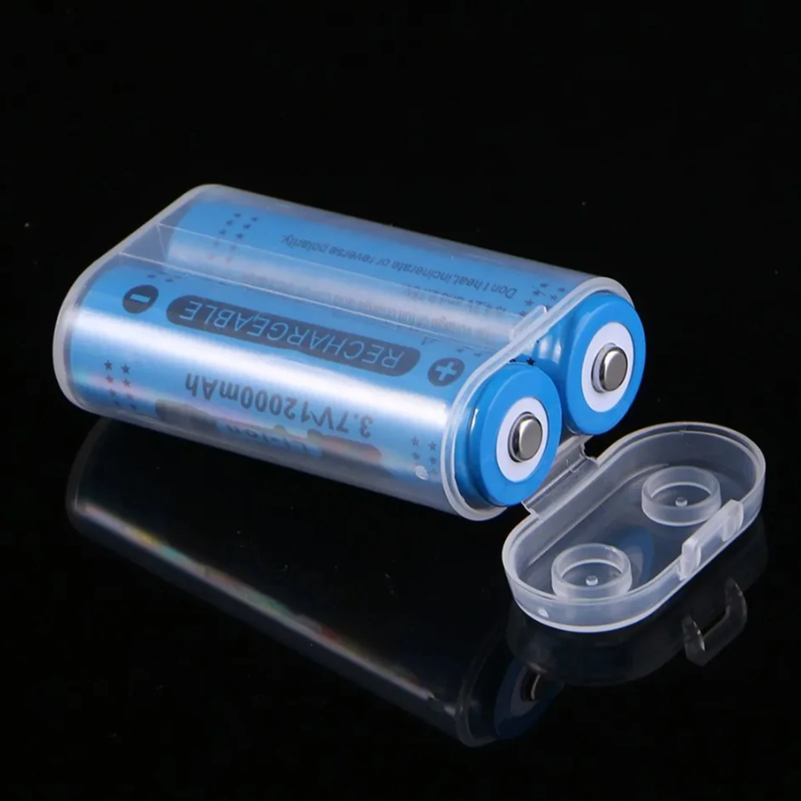 1 Pz 8 X18650 Custodia Portabatteria 18650 PP Scatola Portabatteria Con Gancio Custodia Rigida Trasparente Forte - Foto 7