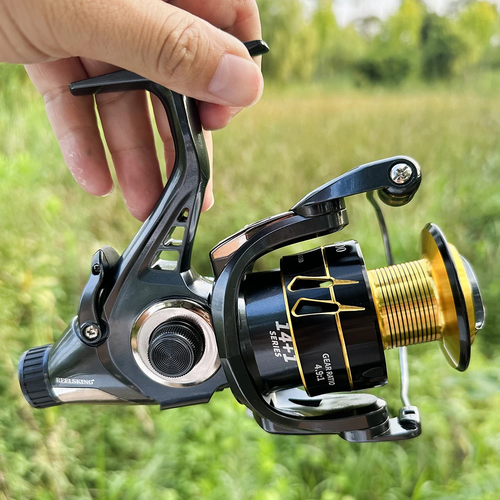 3000 4000 5000 6000 KH Series Ultralight Seawater Fly Reel Winter Fishing  Pesca Gear Ratio 5.2:1/4.9:1 With Metal Shaft Grip