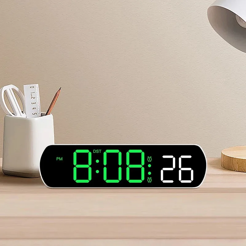 Voice Activated LED Multifunction Digital Alarm Clock with Temperature & Date Display