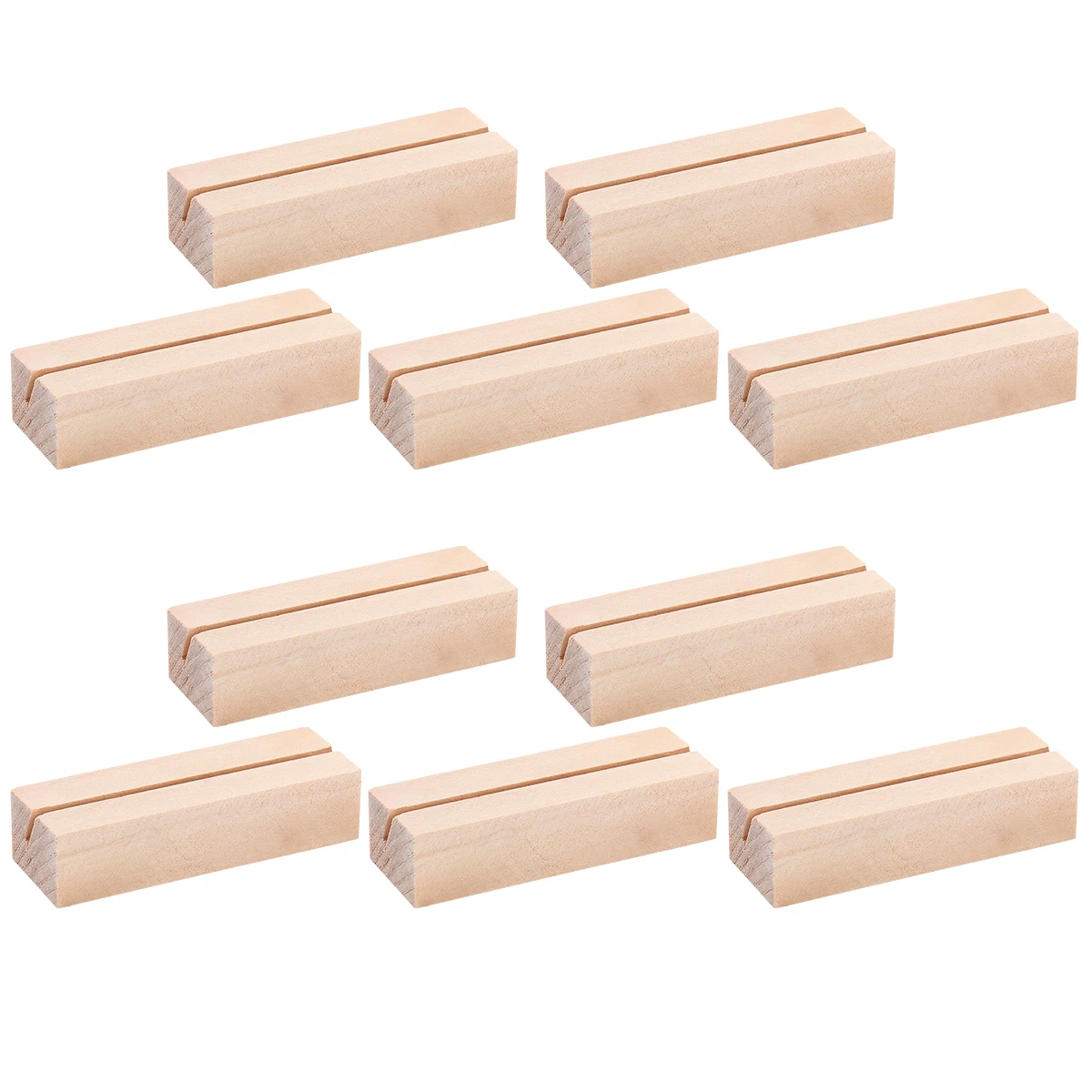 20Pcs Wooden Photo Stand Picture Frame Postcard Holder Wood Sign Holder Wood Stand for Display School Party Decor
