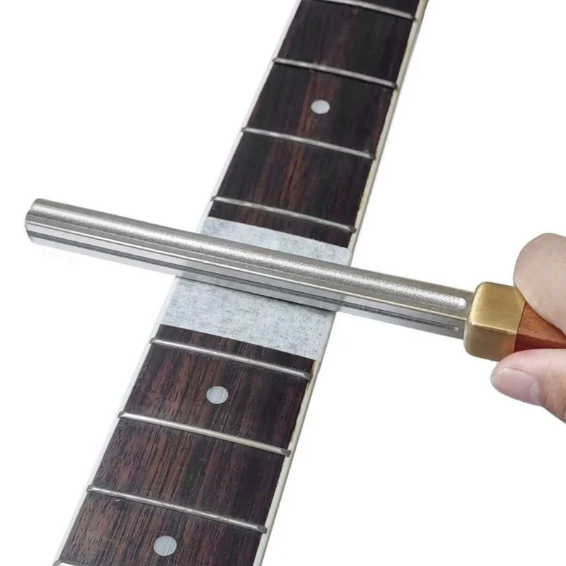 Guitar Fret Crowning Luthier File Fret Trimming Repairing Tool 2 Pcs Neck Protection Wooden Accessories