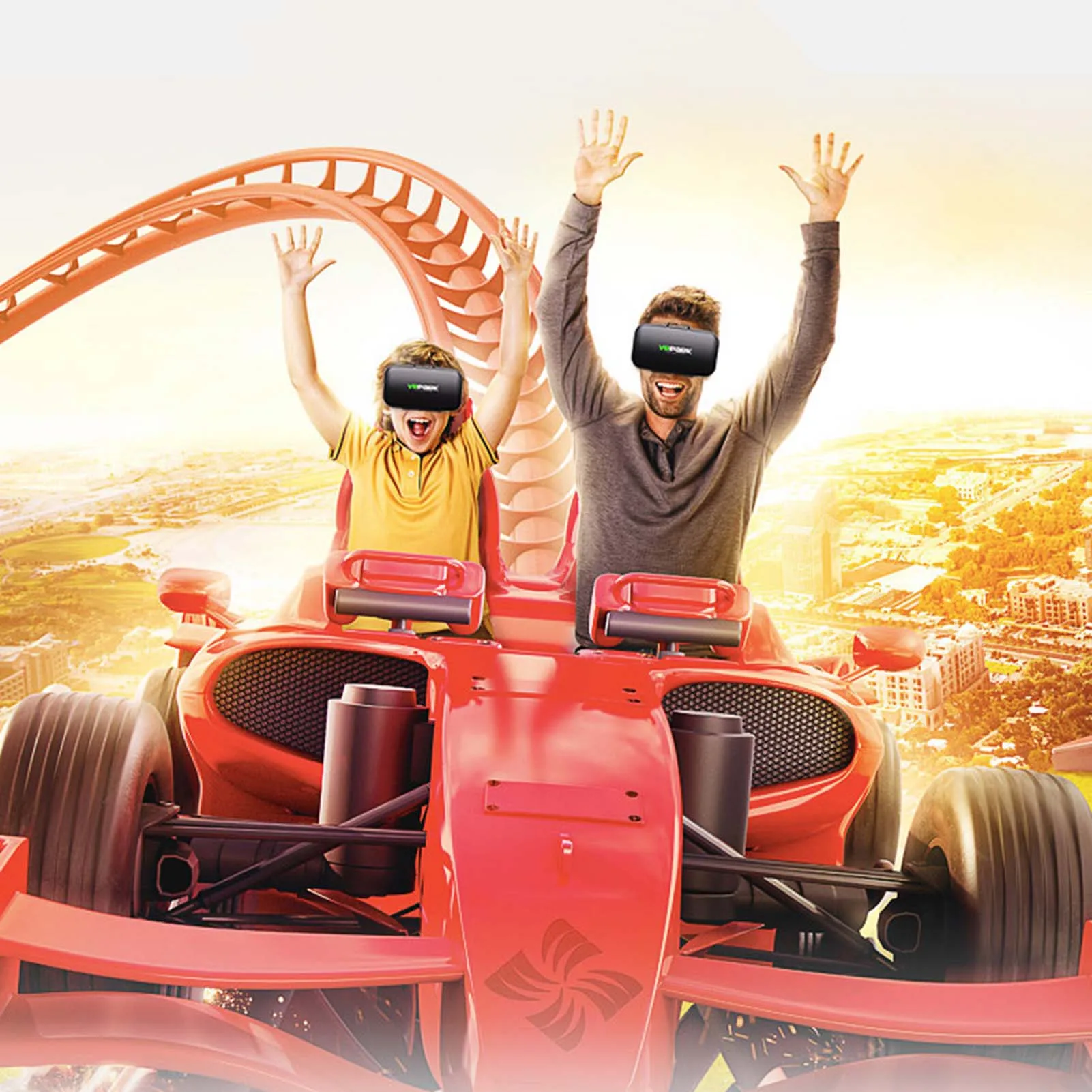 VR Park VR Glasses Headset 3D Glasses Virtual Reality Headset For IOS Android PC With Wireless Handle Eye Protection