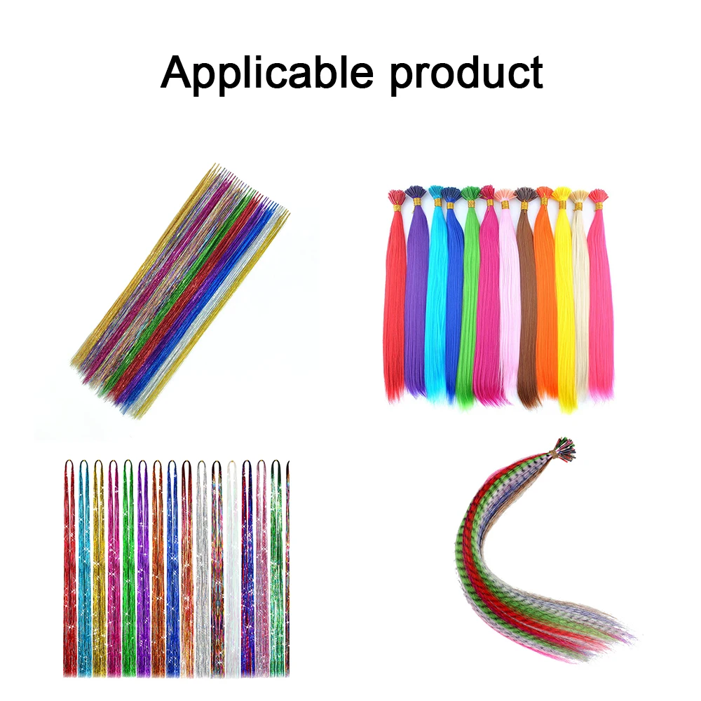 Ring Beads Hair Extensions Tools Ring Beads Hair Extensions Tools 1000Pcs 5.0*3.0*3.0mm Micro Silicone Lined Rings/Beads MICRO Ring Link Crimp Beads Hair Extensions Tools Wig Hair Extension