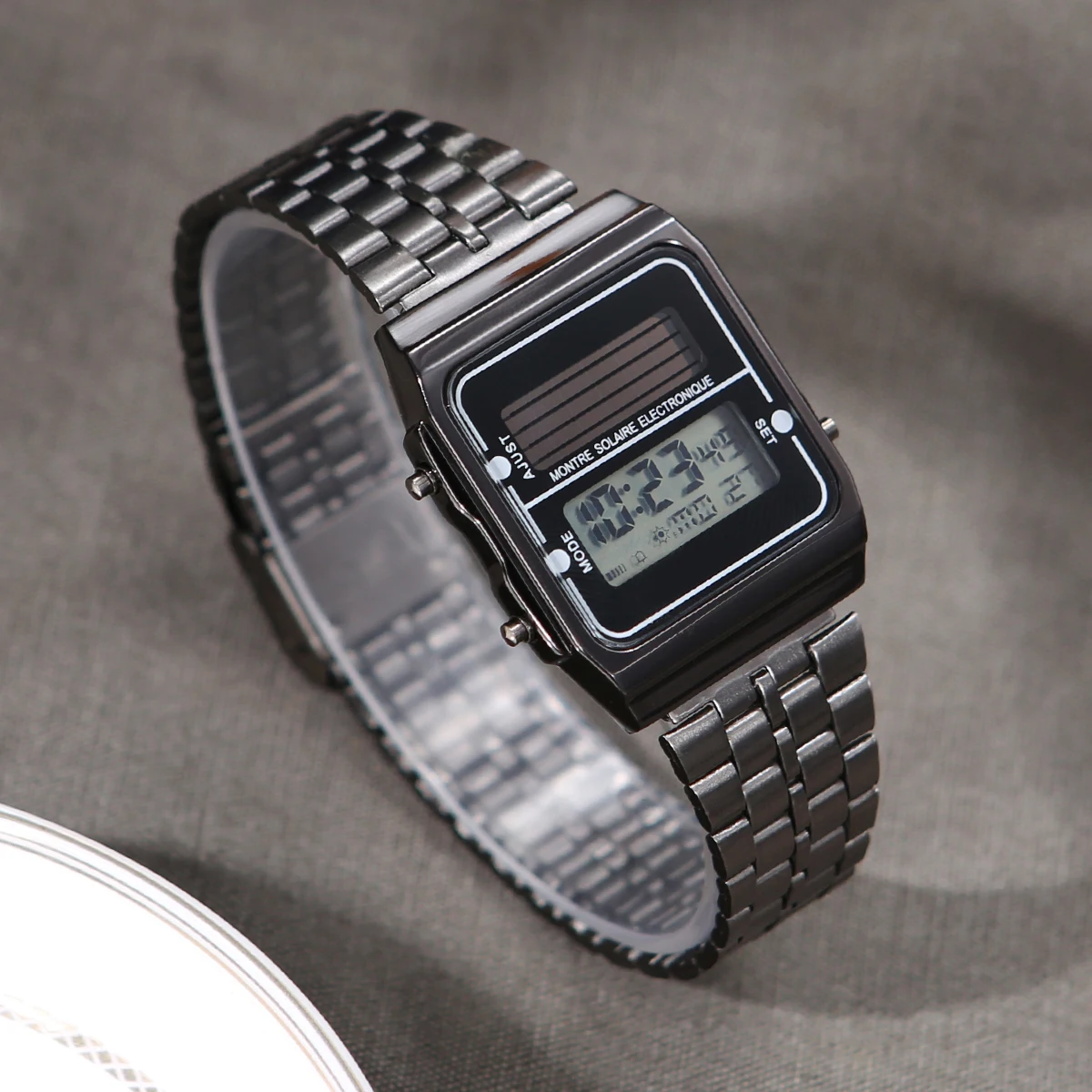Solar Powered Electronic Watch Small Square suitable for men/women