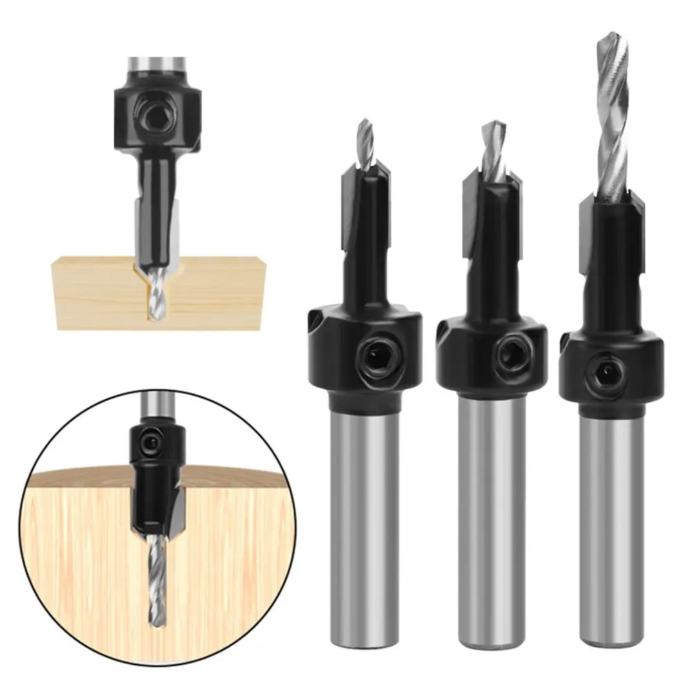 

Multifunctional Drilling Tools Wood Milling Cutter Hole Opener Round Shank Woodworking Drill Bit Countersink Drill Bit