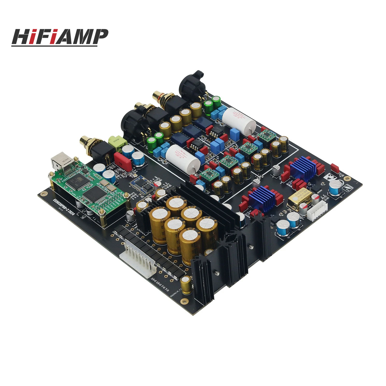 HiFiAMP 듀얼 ES9038PRO 디코더 보드 DAC 보드 DSD 384K Amanero USB 블루투스 5.0 무손실 광섬유 동축 디코더