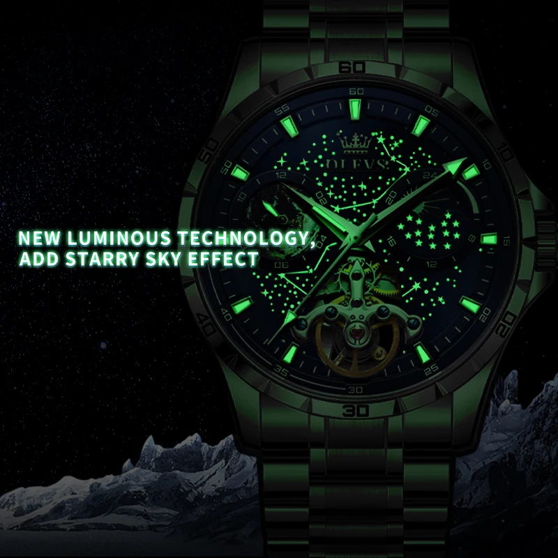 ساعات OLEVS الأصلية للرجال مقاومة للماء ومتعددة ال...