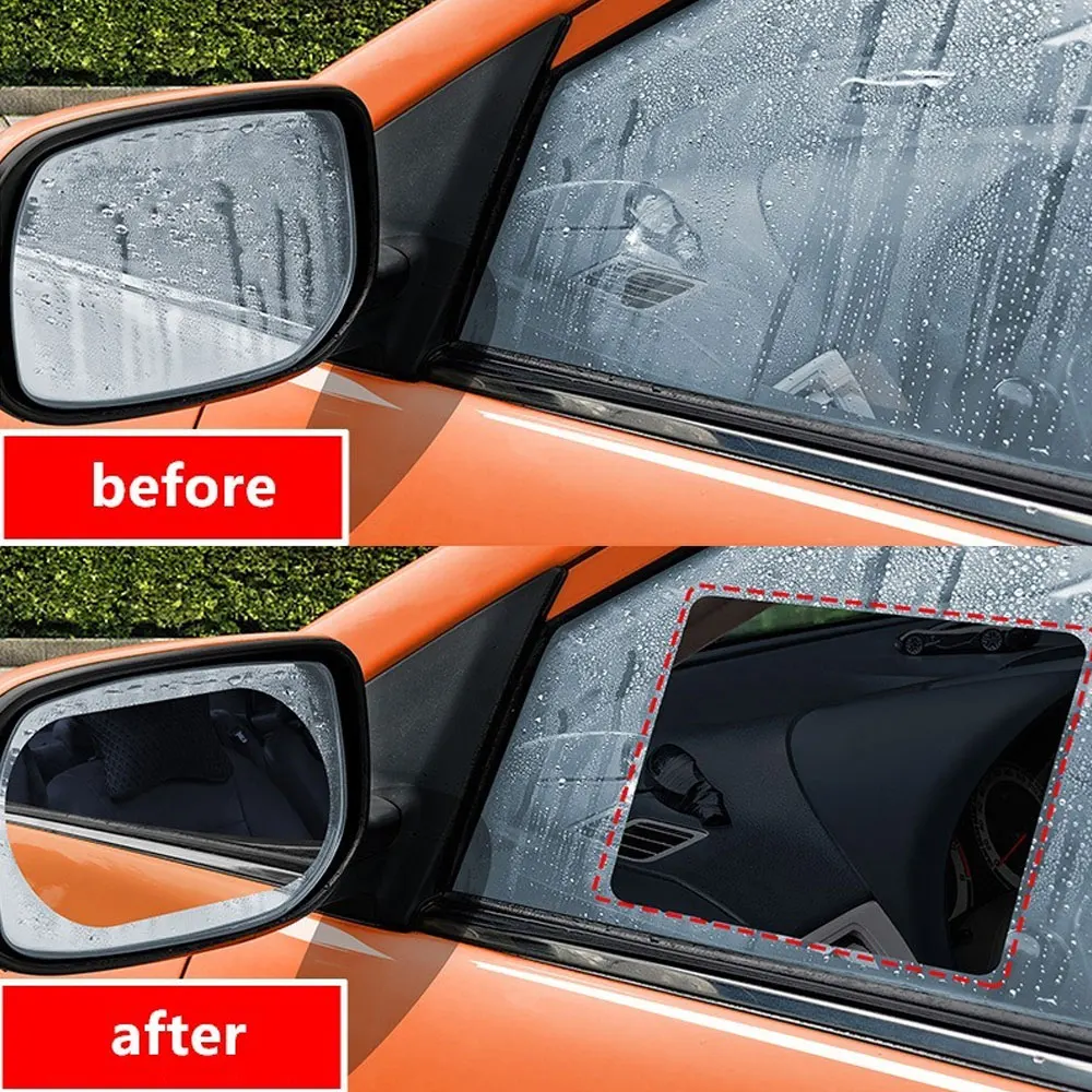 12x Rainproof Anti-Glare Car Stickers Protective Film for Rearview Mirror  Window