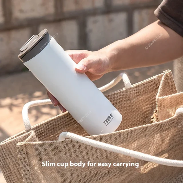 Tyeso Stainless Steel Insulated Travel Mug Leak-Proof Direct Drink Water Bottle for Men and Women Portable Car Coffee Cup 3